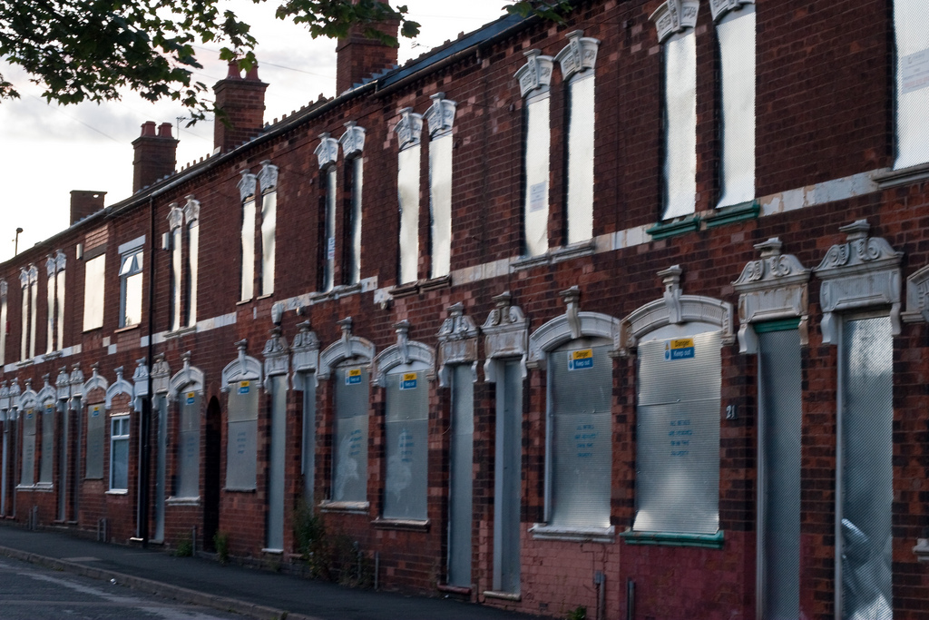 derelict Stirchley houses now demolished